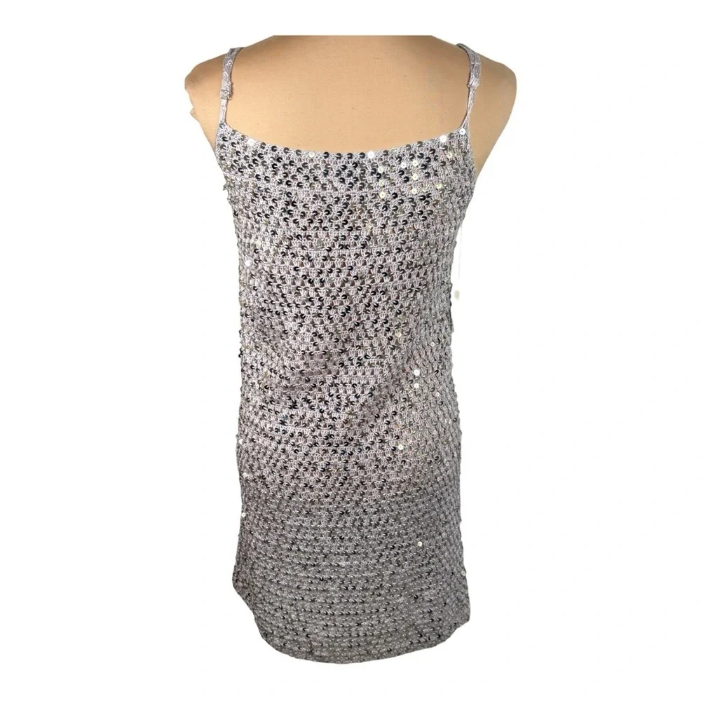 Flook The Label‎ x Free People Silver Mini Dress Size Medium NWT